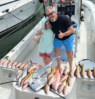 African Pompano, Mutton Snapper, Wahoo, Yellowtail Snapper Fishing in Key Largo, Florida