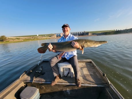 Alligator Gar fishing in Coldspring, Texas