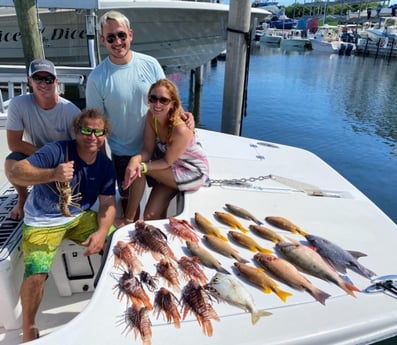 Grunt, Lionfish, Mangrove Snapper, Mutton Snapper, Yellowtail Snapper fishing in Islamorada, Florida