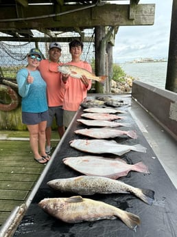Flounder, Redfish, Sheepshead, Speckled Trout Fishing in Surfside Beach, Texas