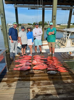 Almaco Jack, Gag Grouper, Red Snapper, Vermillion Snapper Fishing in Freeport, Texas
