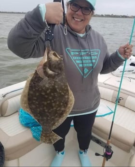 Flounder fishing in San Leon, Texas