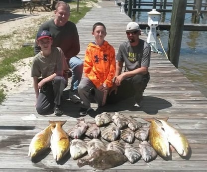 Flounder, Redfish, Sheepshead Fishing in Fort Morgan, Alabama