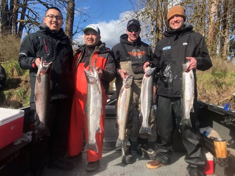 Coho Salmon fishing in Toledo, Washington