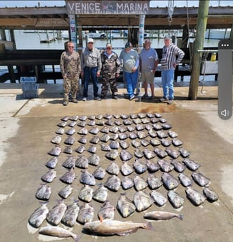 Redfish, Sheepshead Fishing in Boothville-Venice, Louisiana, USA