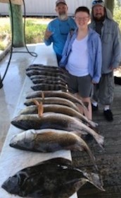 Black Drum, Flounder, Redfish Fishing in Rockport, Texas