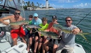 King Mackerel / Kingfish, Mahi Mahi / Dorado Fishing in Pompano Beach, Florida