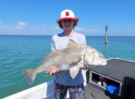 Black Drum Fishing in Port Isabel, Texas