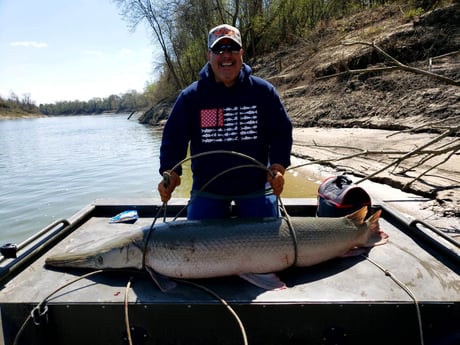 Alligator Gar fishing in Coldspring, Texas