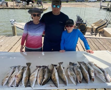 Speckled Trout / Spotted Seatrout fishing in Tiki Island, Texas