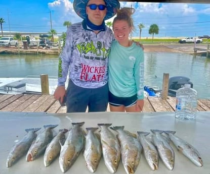 Speckled Trout / Spotted Seatrout fishing in Tiki Island, Texas