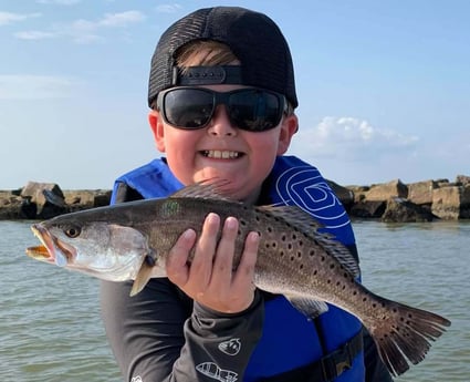 Speckled Trout / Spotted Seatrout fishing in Tiki Island, Texas