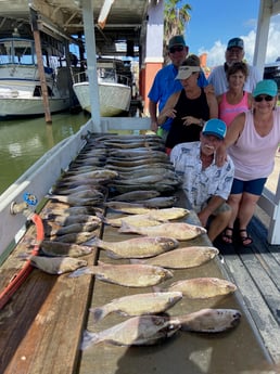 Mangrove Snapper, Redfish, Speckled Trout Fishing in Surfside Beach, Texas