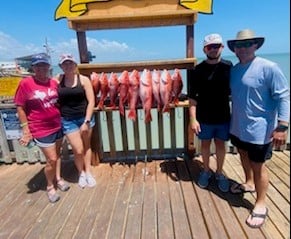 Red Snapper fishing in Port Isabel, Texas