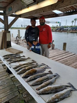 Speckled Trout / Spotted Seatrout fishing in Tiki Island, Texas
