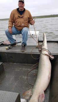 Alligator Gar fishing in Coldspring, Texas