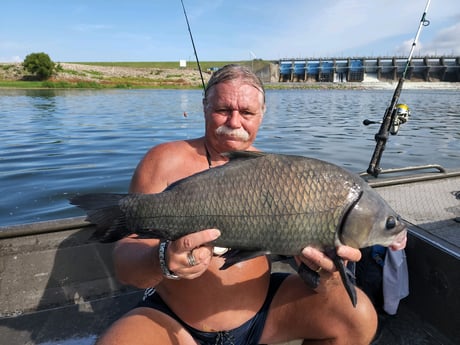 Carp fishing in Coldspring, Texas