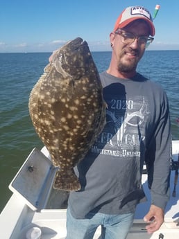 Flounder fishing in San Leon, Texas