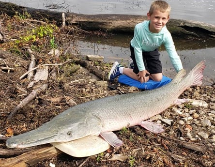 Alligator Gar fishing in Coldspring, Texas