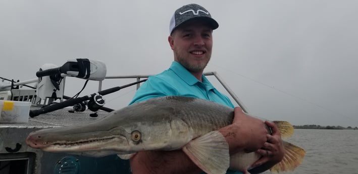 Alligator Gar fishing in Livingston, Texas