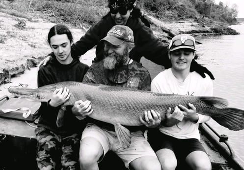 Alligator Gar fishing in Coldspring, Texas