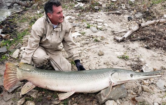 Alligator Gar fishing in Coldspring, Texas