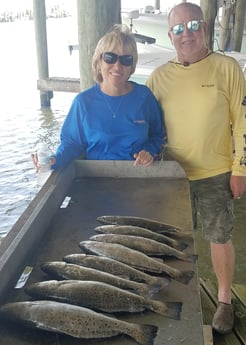 Speckled Trout / Spotted Seatrout fishing in San Leon, Texas