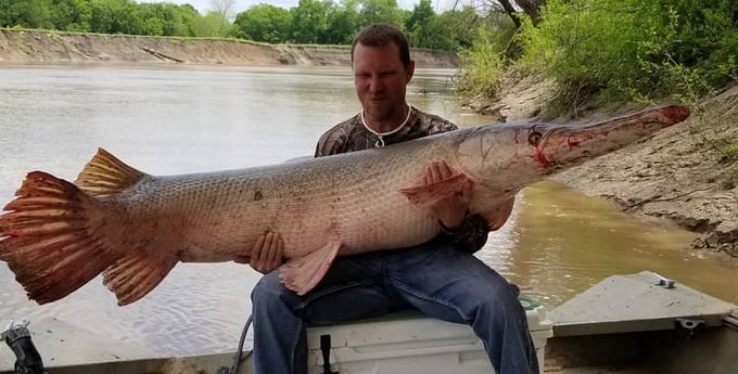 Alligator Gar fishing in Corsicana, Texas