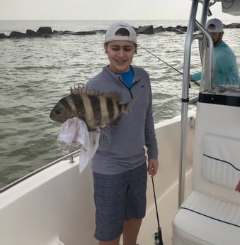 Sheepshead fishing in Tiki Island, Texas
