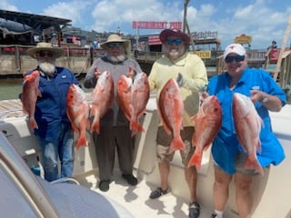 Red Snapper Fishing in Port Isabel, Texas