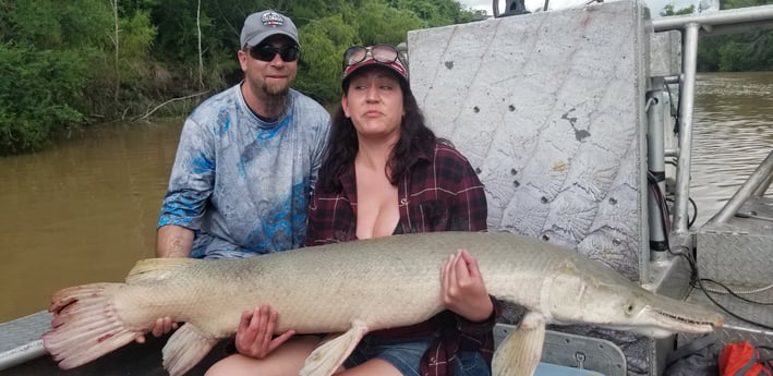 Alligator Gar fishing in Livingston, Texas