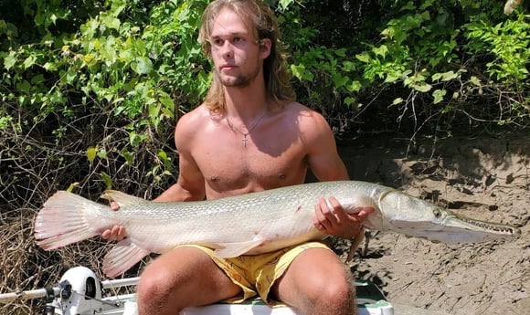 Alligator Gar fishing in Corsicana, Texas