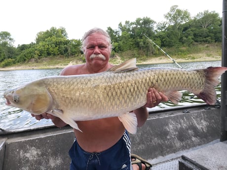 Carp fishing in Coldspring, Texas