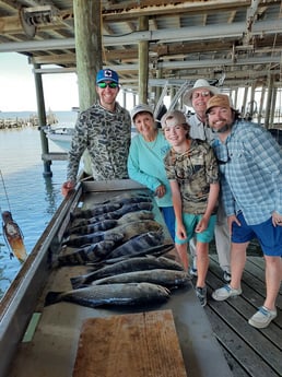 Black Drum, Speckled Trout / Spotted Seatrout fishing in San Leon, Texas