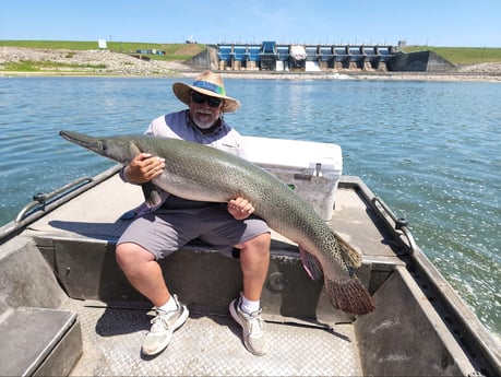 Alligator Gar fishing in Coldspring, Texas
