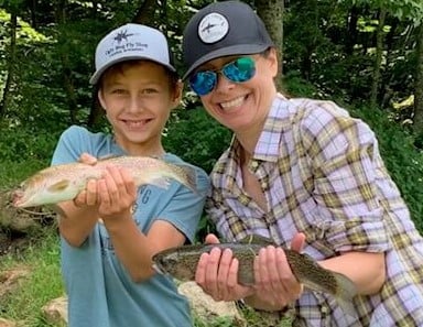 Rainbow Trout fishing in Leicester, North Carolina