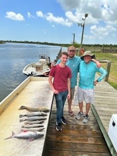 Blue Catfish, Redfish, Speckled Trout Fishing in Freeport, Texas