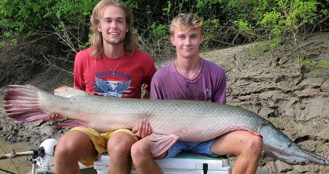 Alligator Gar fishing in Corsicana, Texas