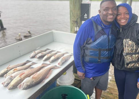 Redfish, Speckled Trout / Spotted Seatrout fishing in Delacroix, Louisiana