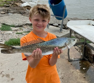 Speckled Trout / Spotted Seatrout fishing in Bolivar Peninsula, Texas