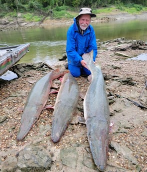 Alligator Gar fishing in Coldspring, Texas