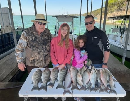 Striped Bass fishing in Burnet, Texas