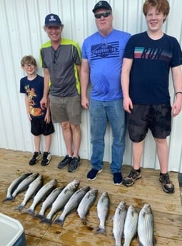 Striped Bass fishing in Pottsboro, Texas