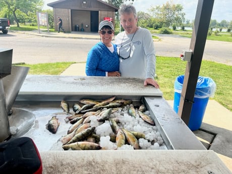 Perch Fishing in Manistee, Michigan