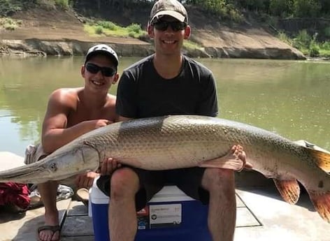 Alligator Gar fishing in Corsicana, Texas