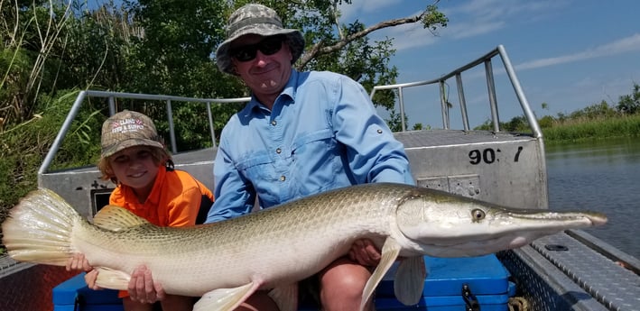 Alligator Gar fishing in Livingston, Texas