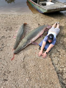 Alligator Gar fishing in Coldspring, Texas