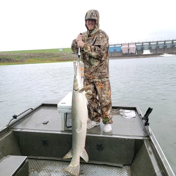 Alligator Gar fishing in Coldspring, Texas