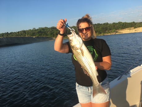 Striped Bass fishing in Pottsboro, Texas
