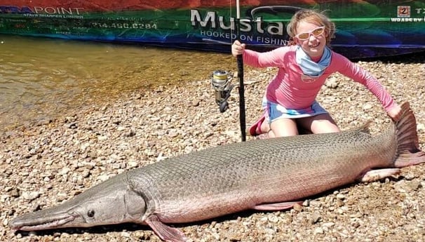 Alligator Gar fishing in Coldspring, Texas